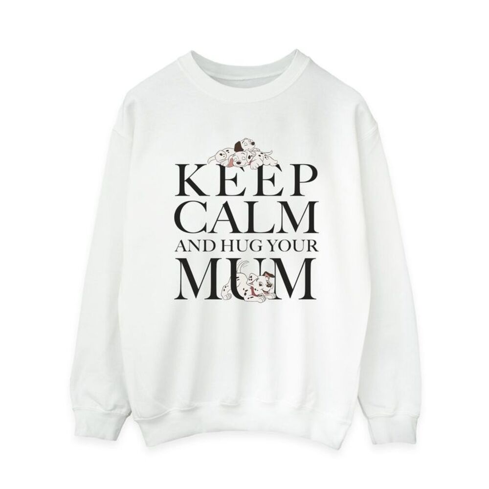 101 Dalmatians Womens/Ladies Keep Calm And Hug Your Mum Sweatshirt / White